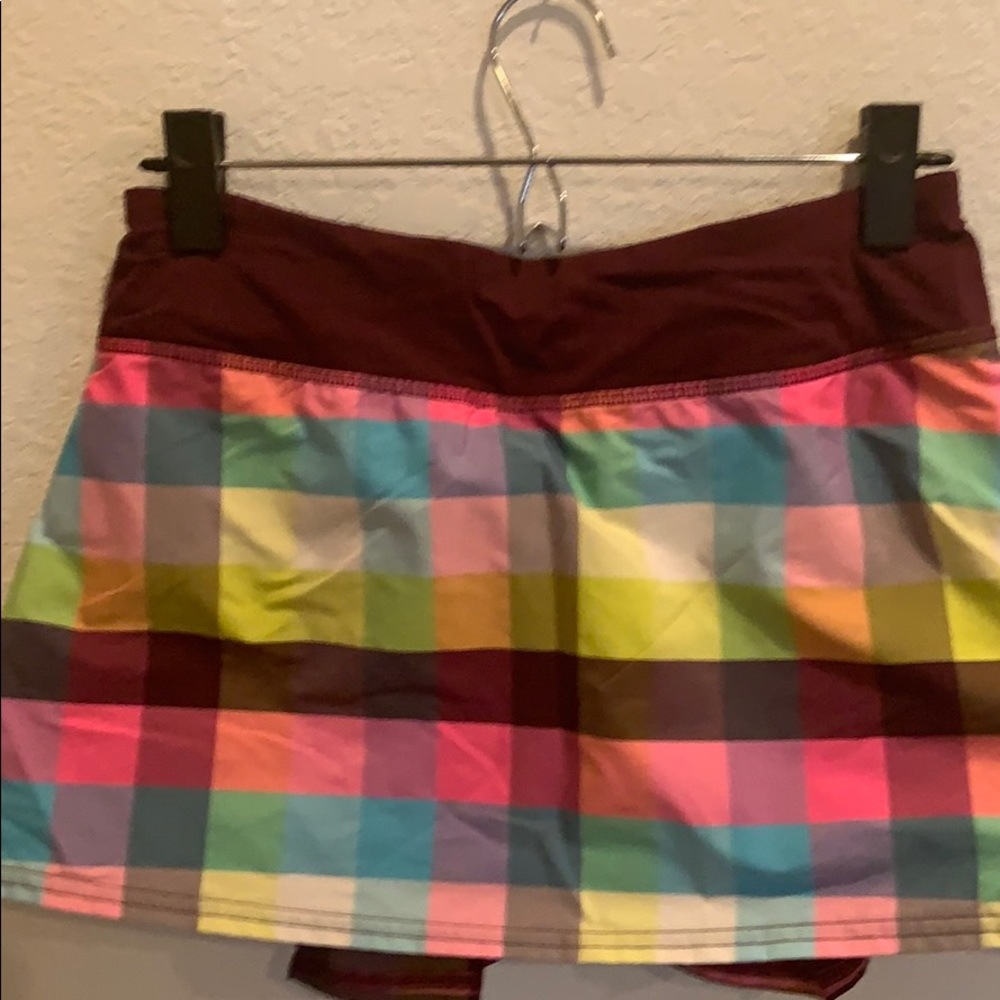 Lulu plaid ruffle butt skort